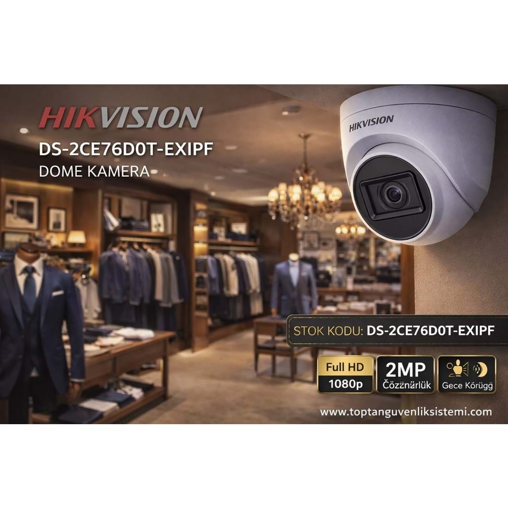 HIKVISION DS-2CE76D0T-EXIPF DOME KAMERA