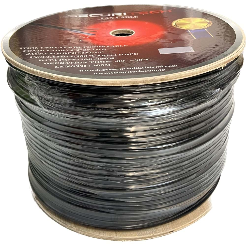 SECURITECH 23AWG CAT6 OUTDOOR (PE) 0.50MM CCA 305MT KABLO