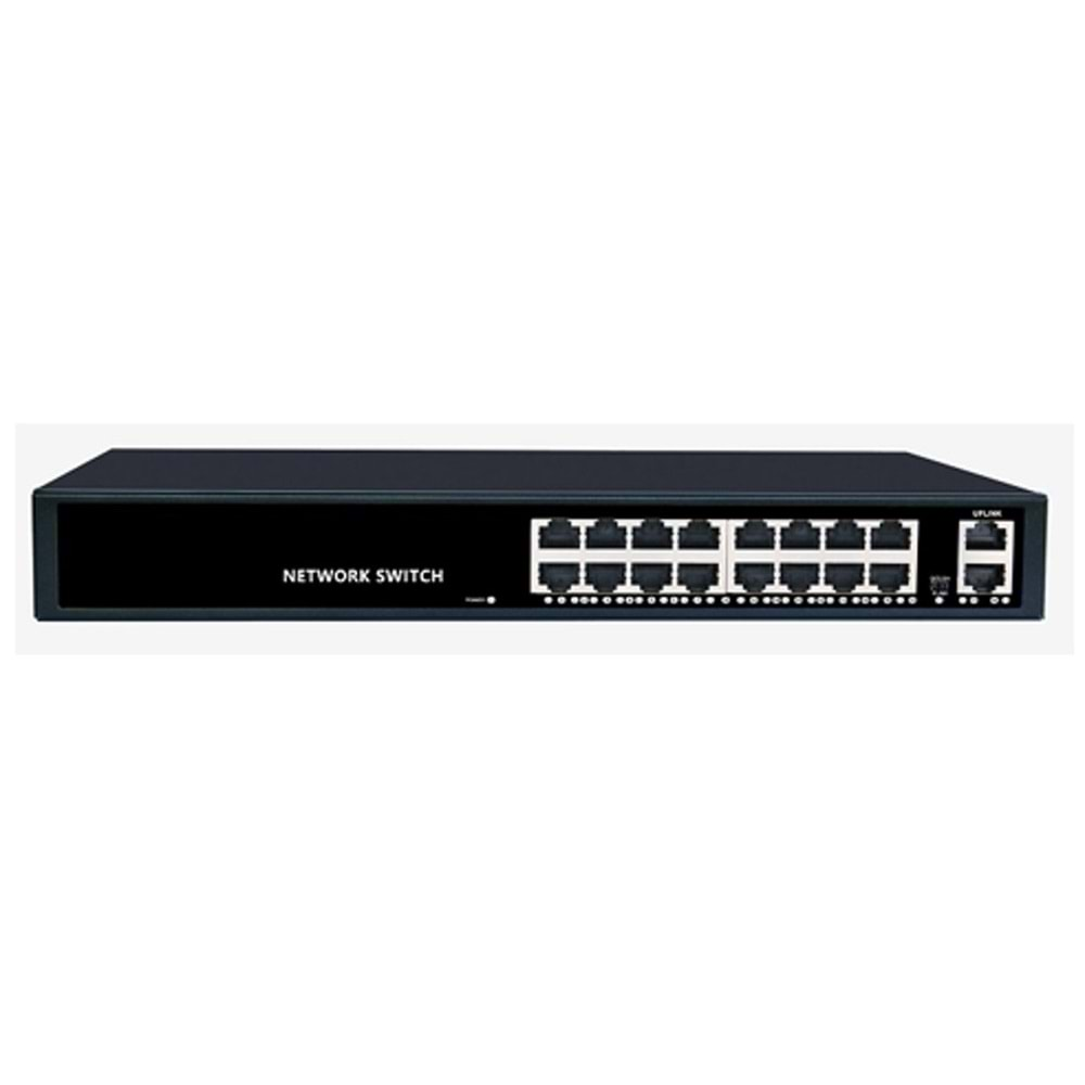 SECURITECH 16+2 (18) PORT METAL KASA 10/100/1000 GIGABIT ETHERNET SWITCH SCT-FFG162A