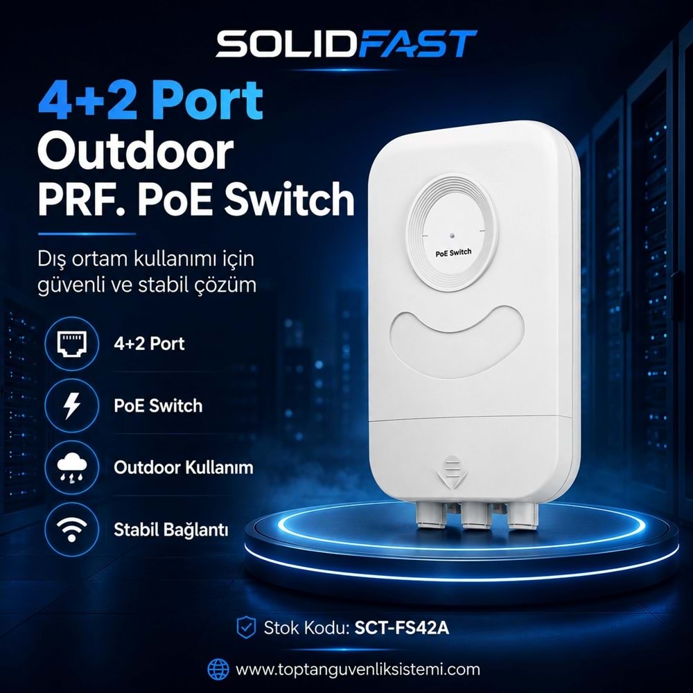 SOLIDFAST 4+2 PORT OUTDOOR PRF. POE SWITCH FS42A(A50)