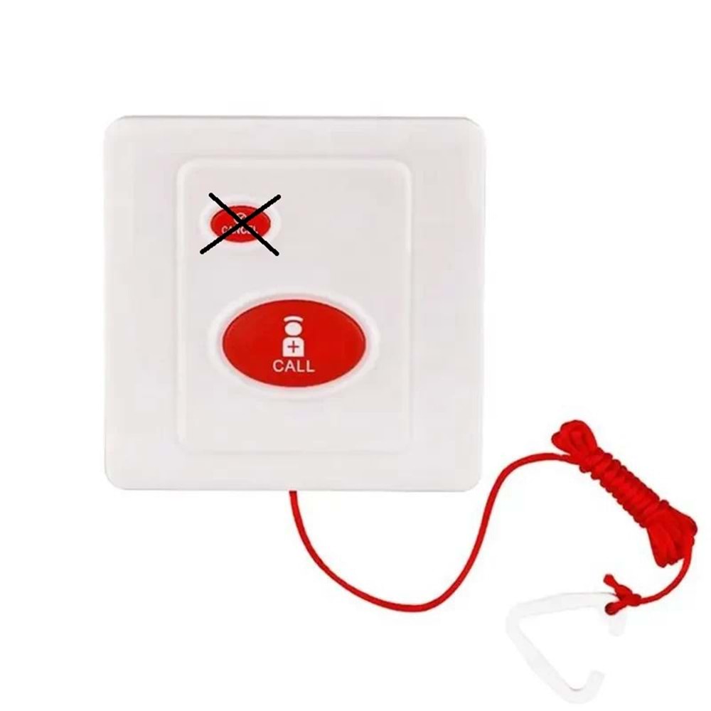 SECURITECH KABLOSUZ İPLİ HEMŞİRE ACİL ÇAĞRI BUTONU E-02N