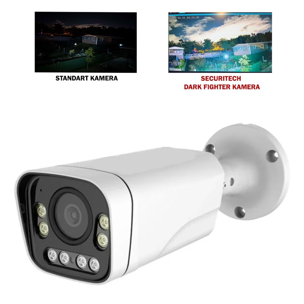 SECURITECH 5MP DARK FIGHTER IP BULLET KAMERA DUAL LED