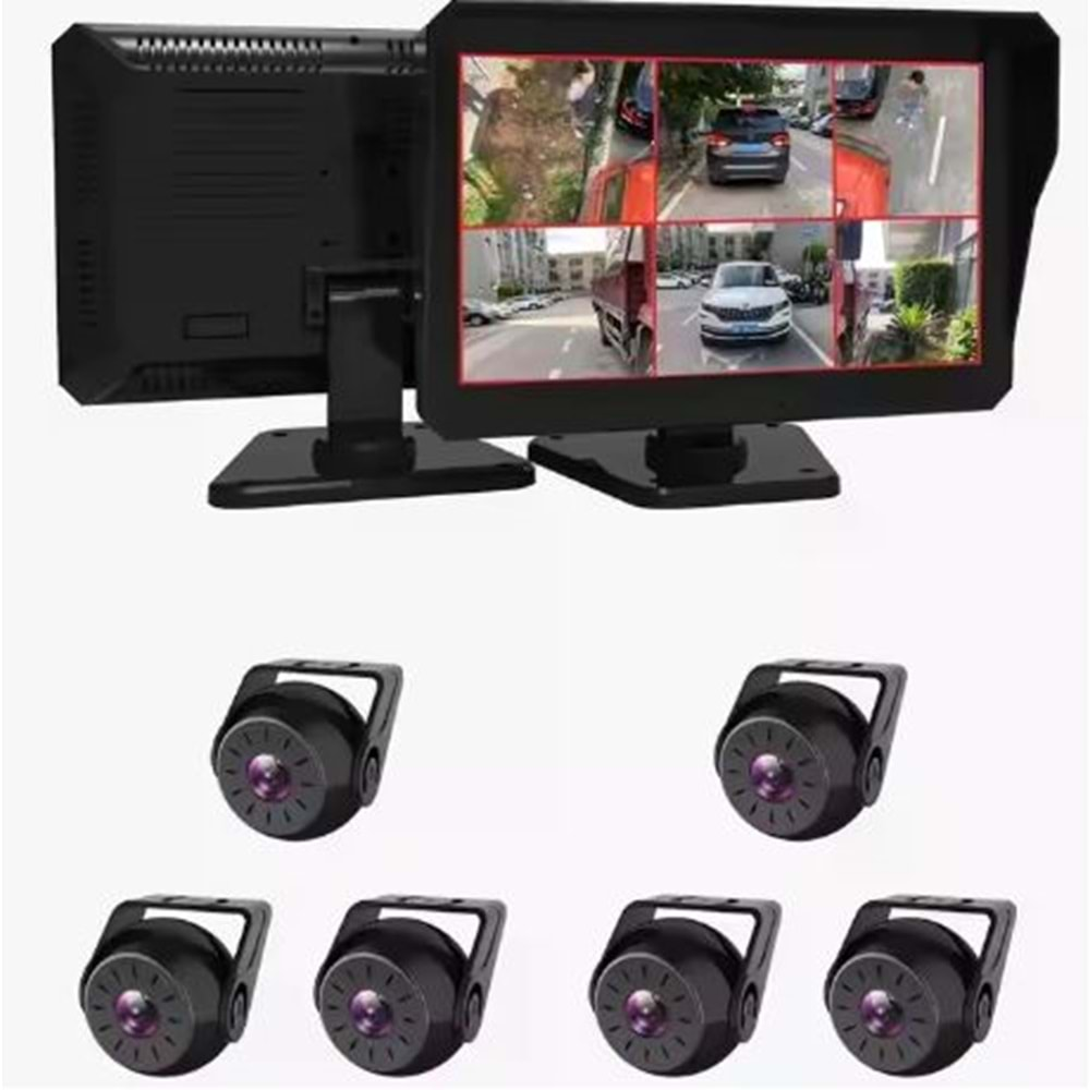 SECURITECH 6x2MP (1080P) KAMERALI DOKUNMATİK 10 INCH ARAÇ KAMERASI SETİ (512G DESTEKLİ)(A34)