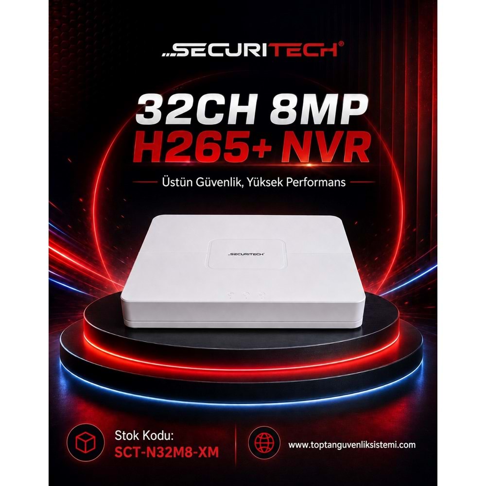 SECURITECH 32CH 8MP H265+ NVR