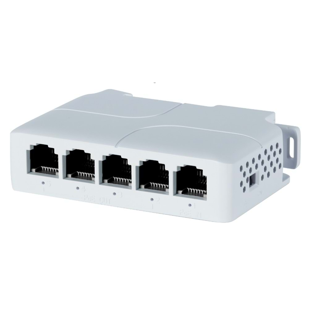 SECURITECH SCT-PE104-DG14A 1 GİRİŞ 4 ÇIKIŞ 100MBPS RAY TİPİ POE EXTENDER