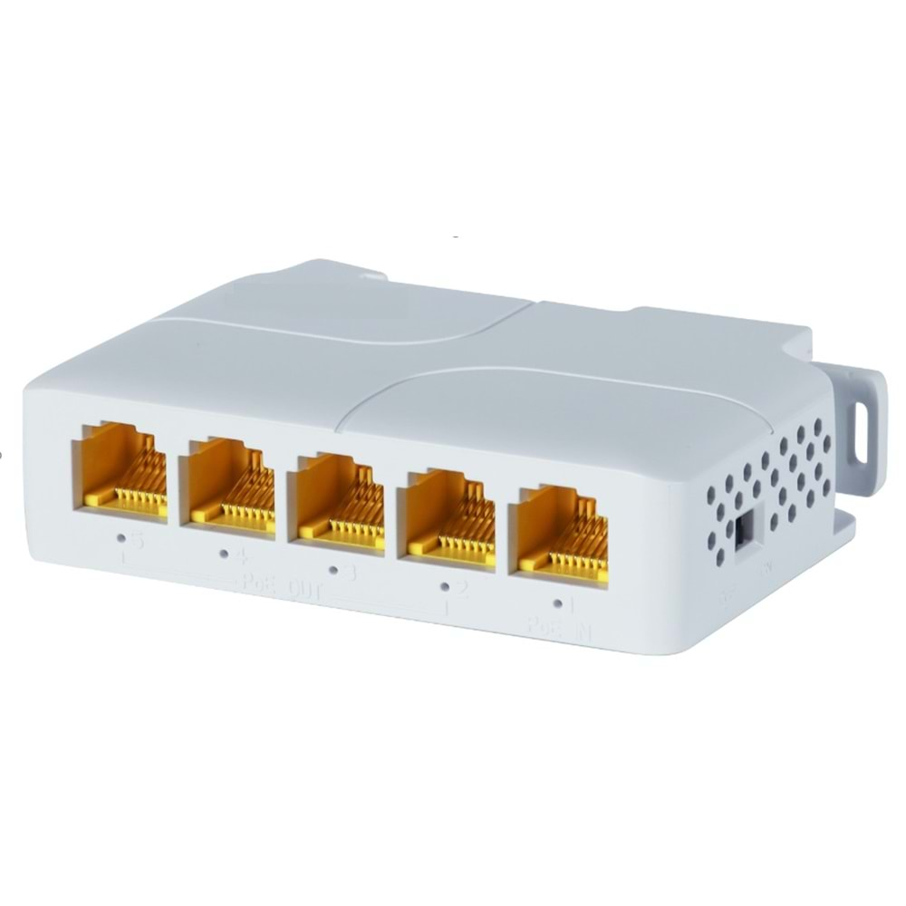 SECURITECH SCT-PE104-DG14G 1 GİRİŞ 4 ÇIKIŞ 1000MBPS RAY TİPİ POE EXTENDER