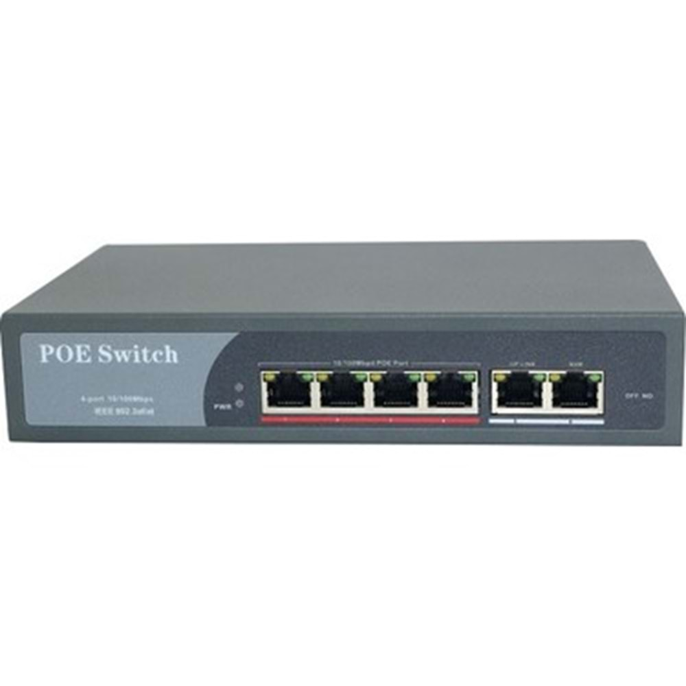 SECURITECH 6 (4+2) PORT POE SWITCH (E12) (A55)(A56)