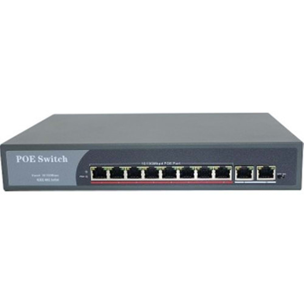 SECURITECH 10 (8+2 x1000) GIGABIT UPLINK PORT POE SWITCH (B17) (E26)