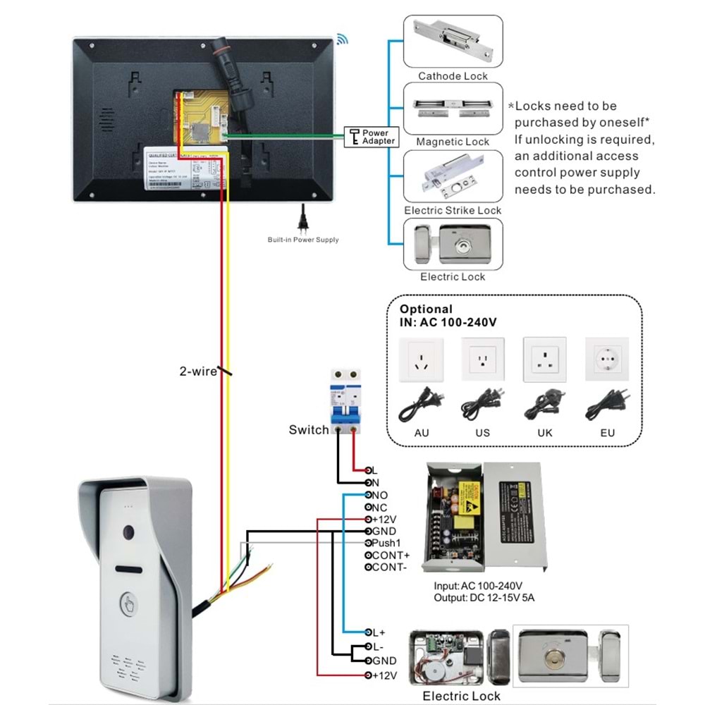 SECURITECH 2 TEL TUYA-SMART LİFE AKILLI İNTERKOM SETİ SKY-IP-M75TTUYA-2W+SKY-IP-P4-2W