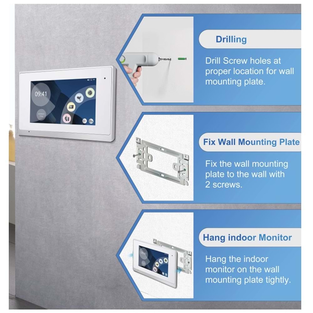 SECURITECH 2 TEL TUYA-SMART LİFE AKILLI İNTERKOM SETİ SKY-IP-M75TTUYA-2W+SKY-IP-P4-2W