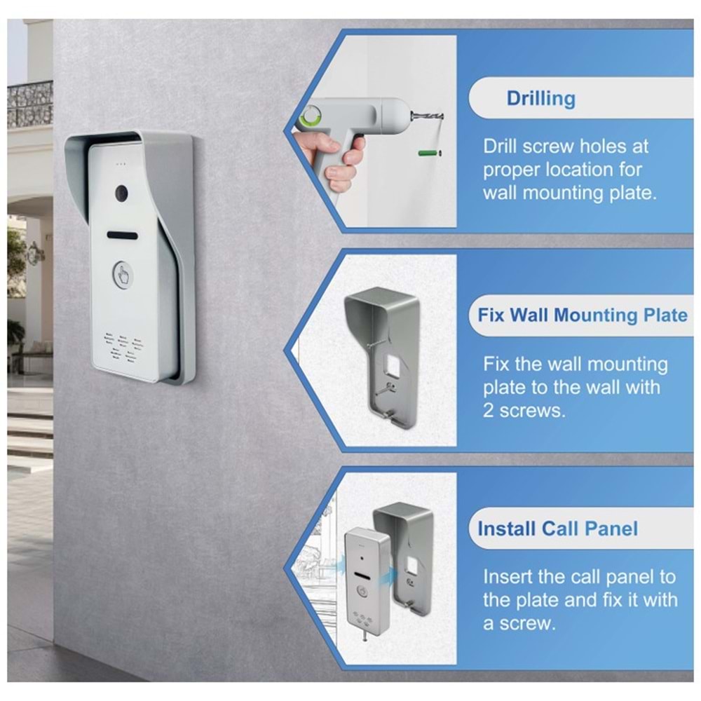 SECURITECH 2 TEL TUYA-SMART LİFE AKILLI İNTERKOM SETİ SKY-IP-M75TTUYA-2W+SKY-IP-P4-2W