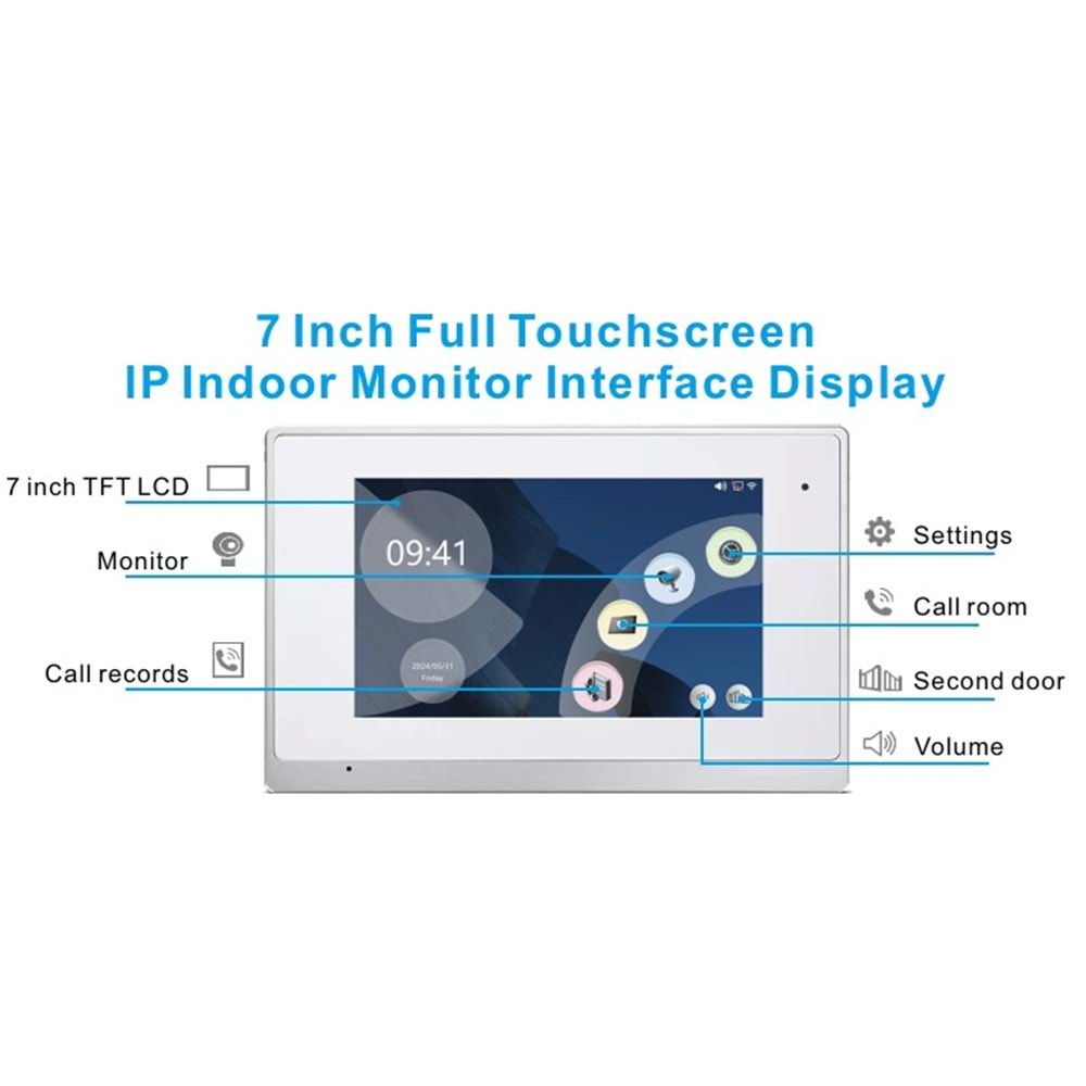 SECURITECH 2 TEL TUYA-SMART LİFE AKILLI İNTERKOM SETİ SKY-IP-M75TTUYA-2W+SKY-IP-P4-2W