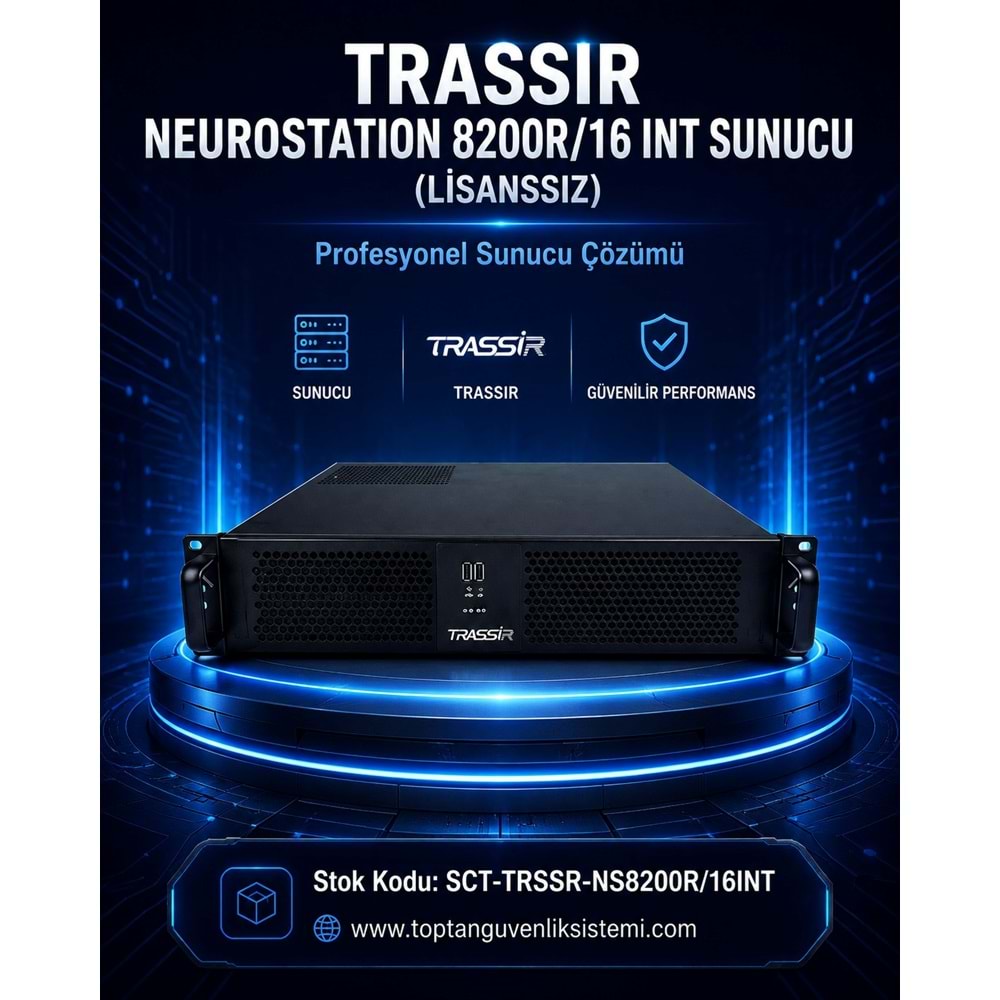 TRASSİR NEUROSTATION 8200R/16 INT SUNUCU (LİSANSSIZ)