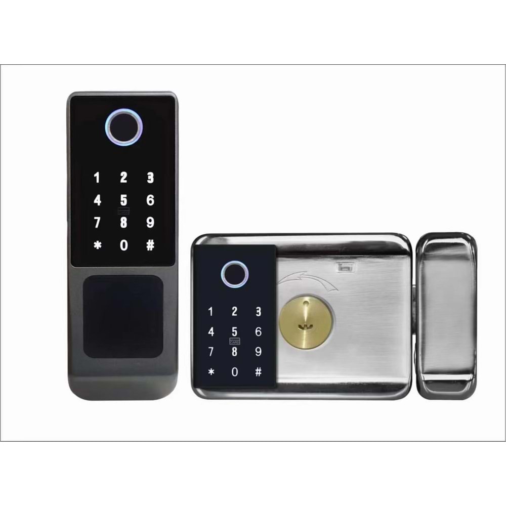 SECURITECH APARTMAN TİP WİFİ AKILLI PARMAK İZİ,KART,ŞİFRE KİLİT SETİ