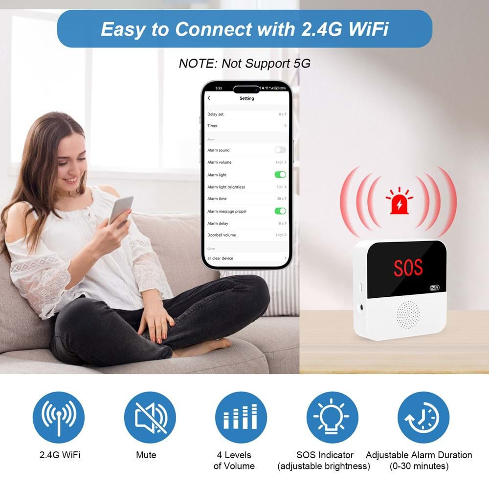 SECURITECH AKILLI HEMŞİRE - ACİL ÇAĞRI SİSTEMİ TUYA - SMART LİFE BULUT APP