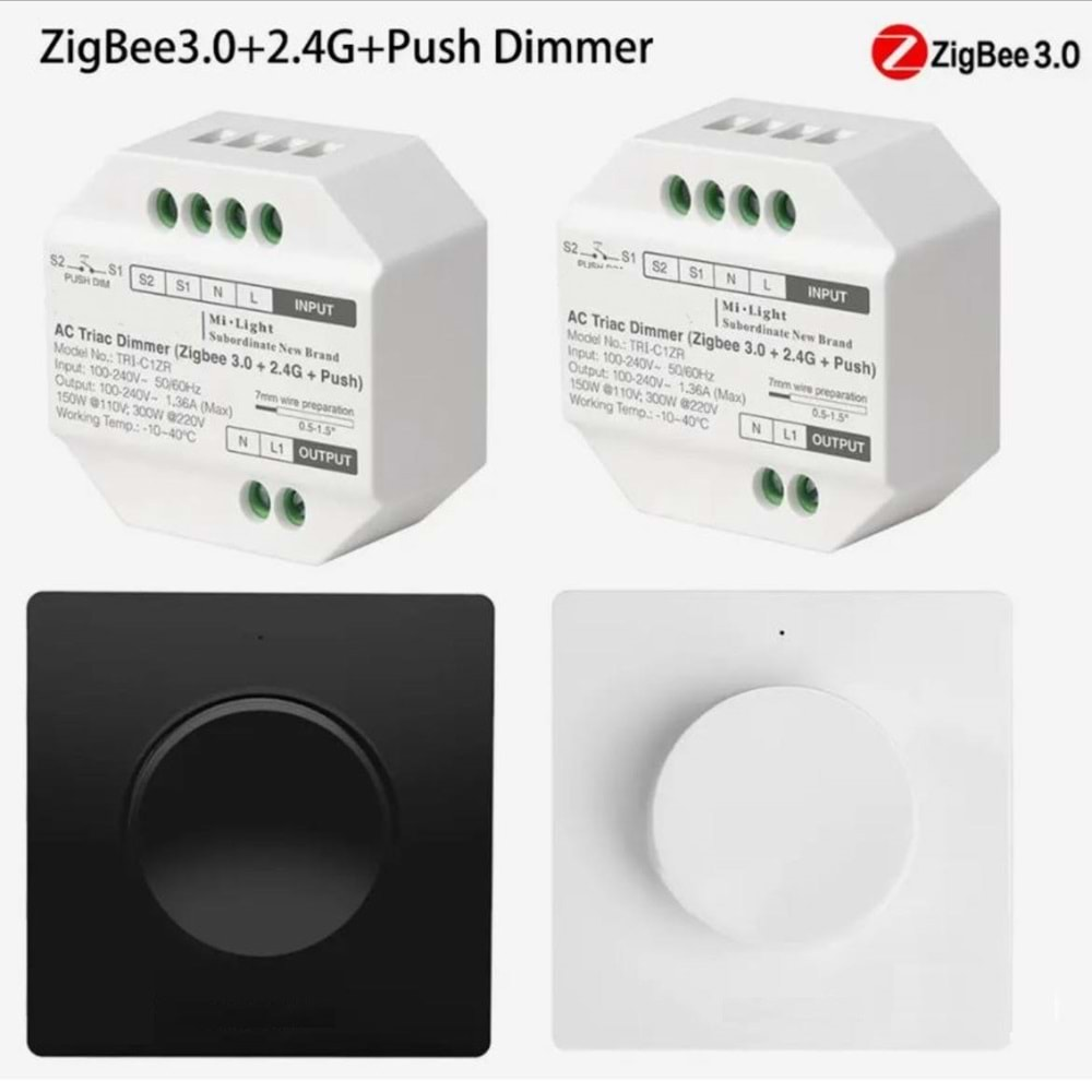 SECURITECH ZİGBEE ANALOG BUTON DİMMER SWITCH (E29)