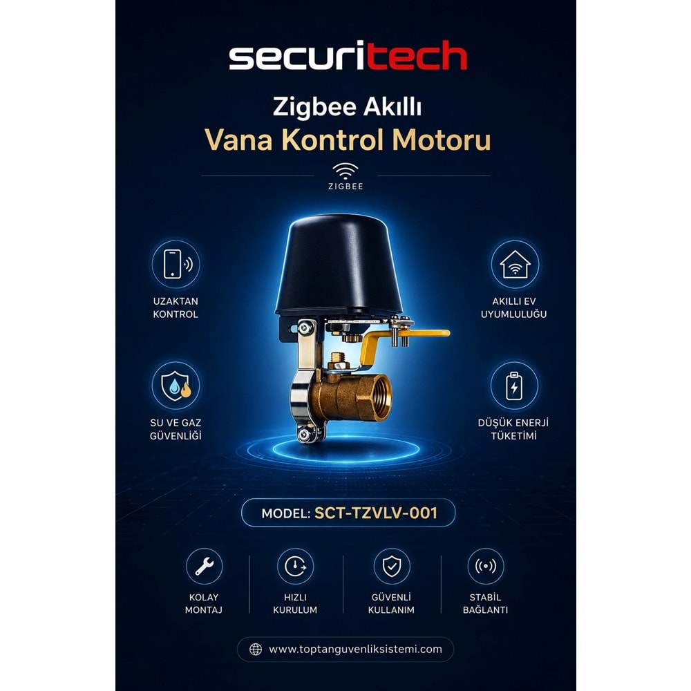 SECURITECH ZIGBEE VANA KONTROL MOTORU ( VALVE CONTROL) (E3)