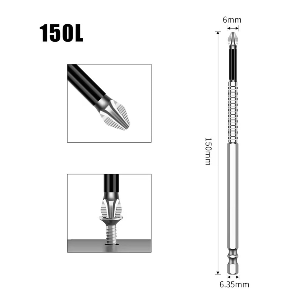 SOLIDFAST KAYDIRMAZ PH2 UÇ ÇELİK/TİTANYUM YILDIZ UÇ 150MM ANTI-SLIP BIT