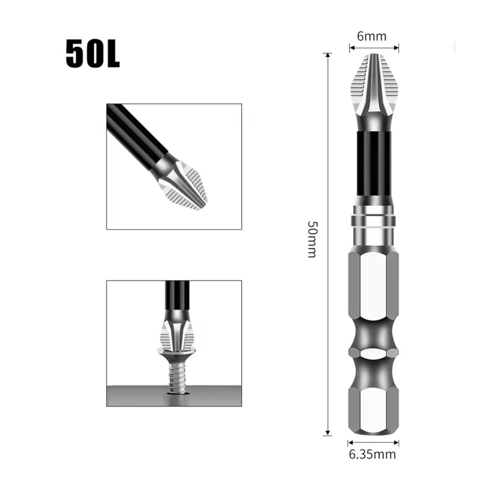 SOLIDFAST KAYDIRMAZ PH2 ÇELİK/TİTANYUM YILDIZ UÇ 50MM ANTI-SLIP BIT
