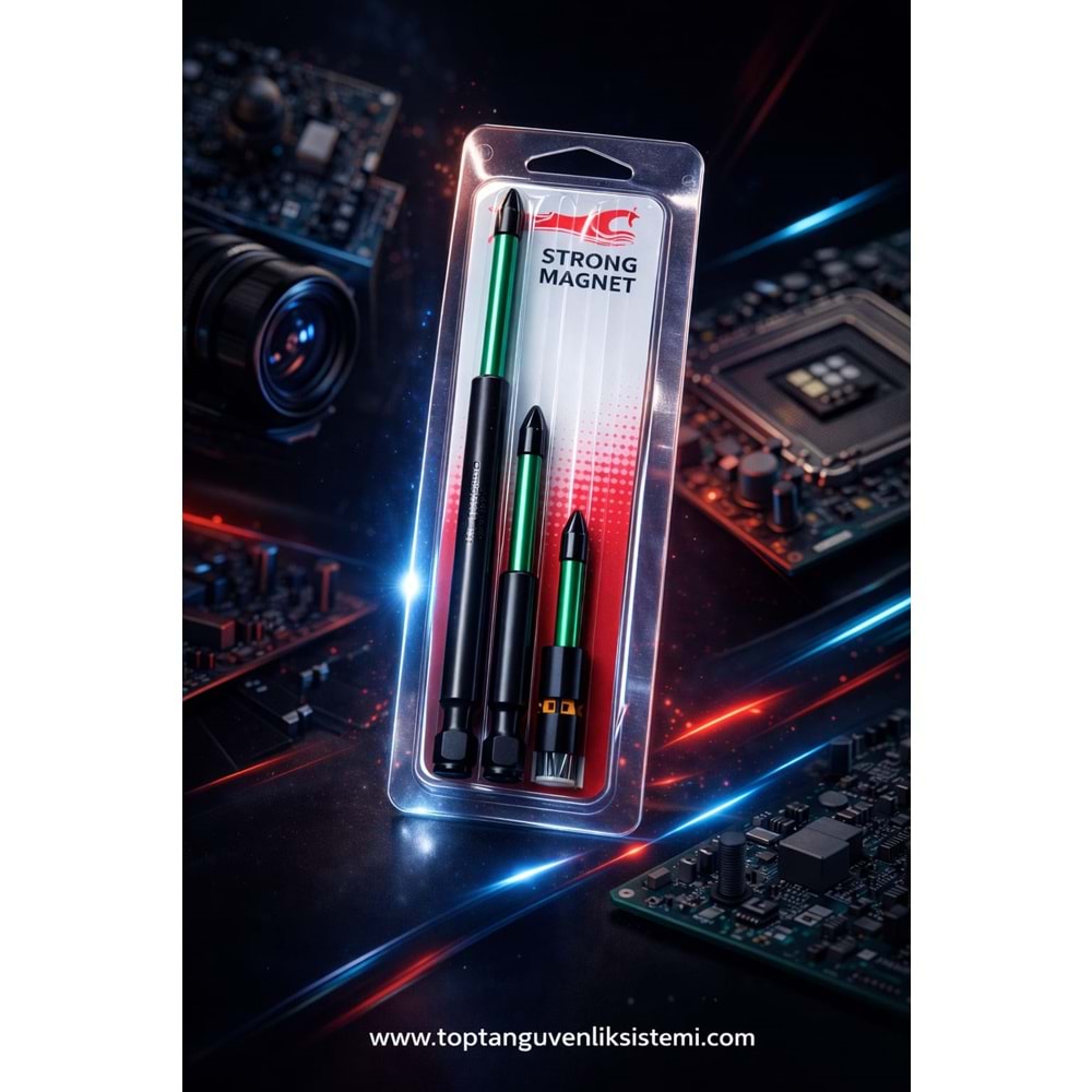 SOLIDFAST S2 ÇELİK PZ2 50MM-90MM-150MM GÜÇLÜ MIKNATIS YILDIZ VİDALAMA UCU SETİ BITS