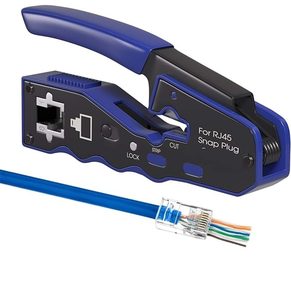 SOLIDFAST EZ-RJ45 KESME SIKMA PENSESİ ERGONOMİK TASARIM YÜKSEK KALİTE 7088(E49)