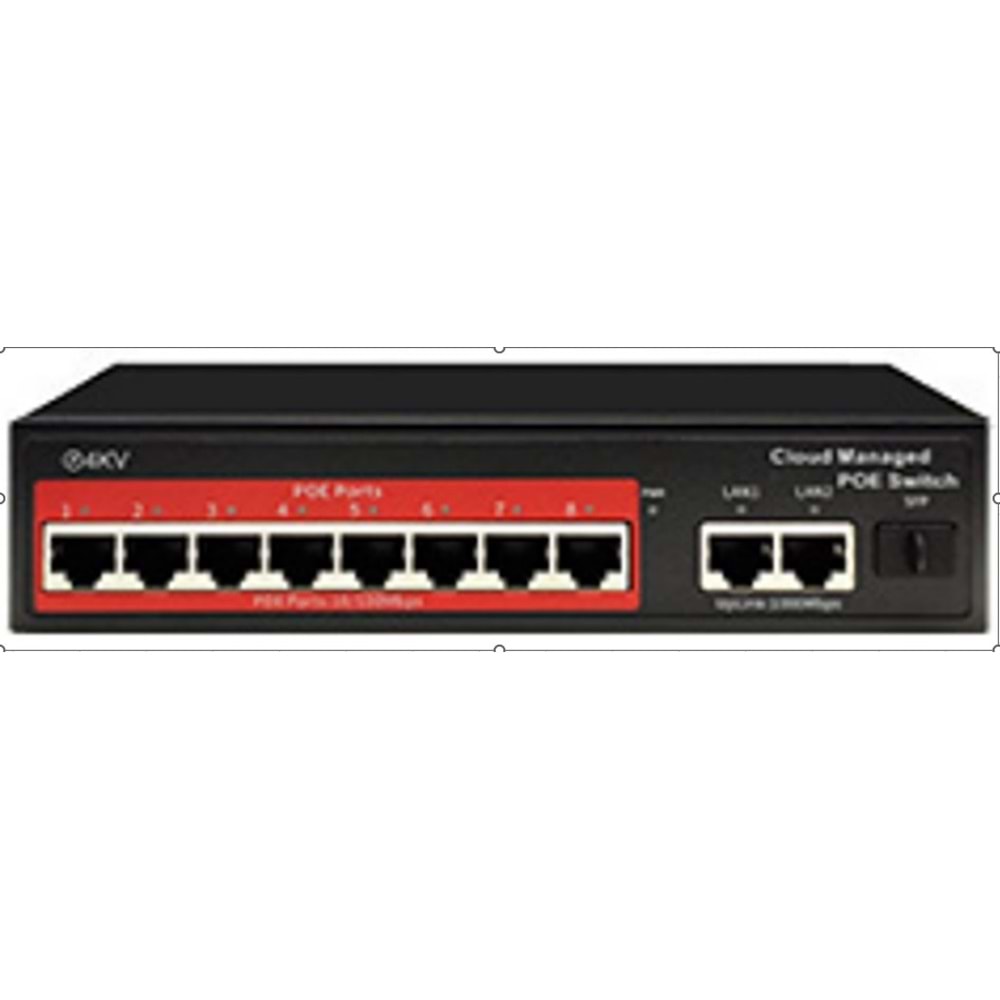 SOLIDFAST 8X100M+2GB+1SFP PORT BULUT YÖNETİLEBİLİR POE