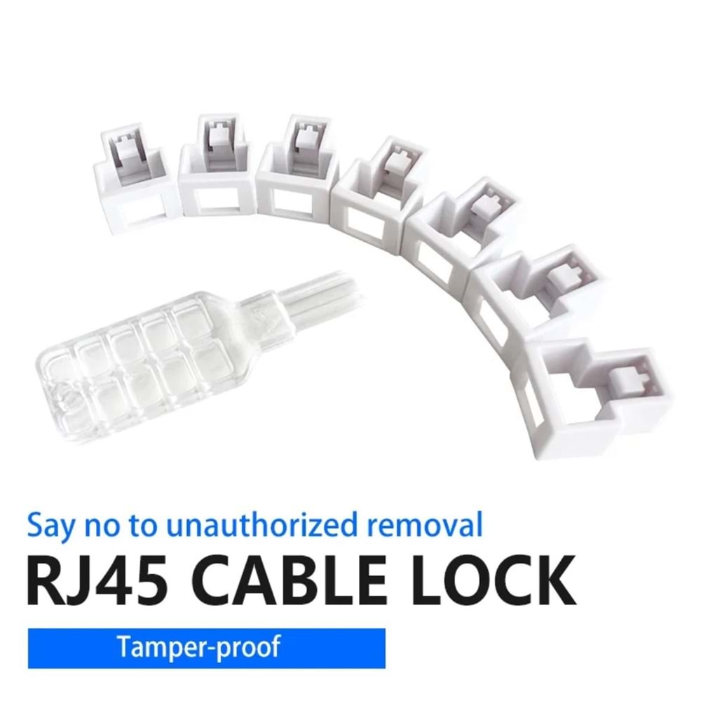 SOLIDFAST RJ45 EMNİYET KİLİDİ 10 LU PAKET (10 KİLİT 1 ANAHTAR )