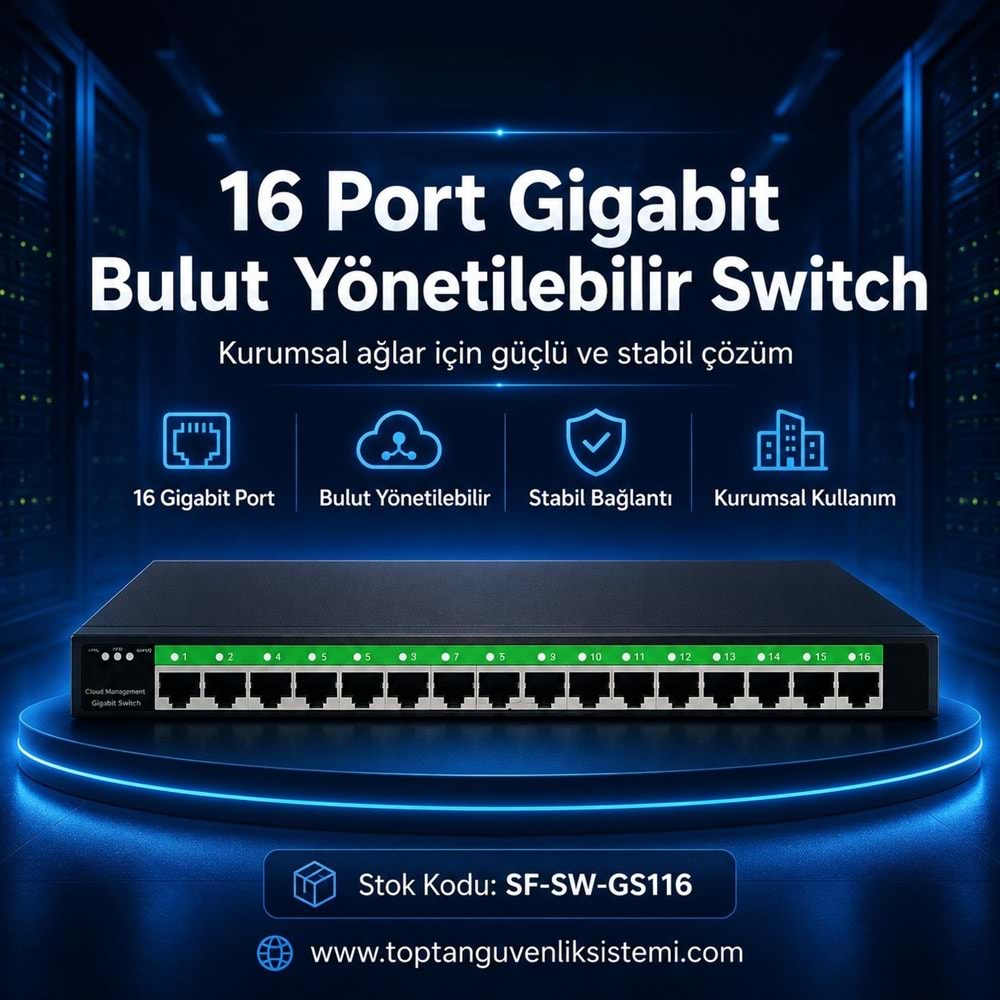 SOLIDFAST 16 PORT GIGABIT BULUT YÖNETİLEBİLİR SWİTCH