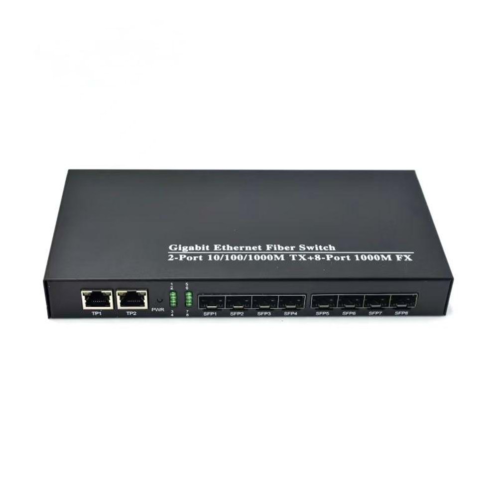 SOLIDFAST 8 PORT SM SFP + 2 PORT ETHERNET SWITCH WOR-CG802-SFP