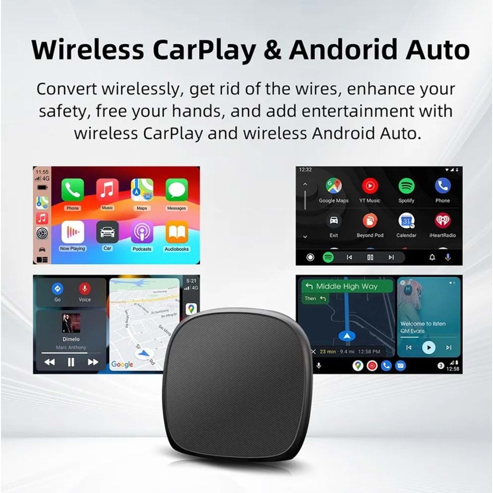 SMART PARNER RM-KPL070 4+64GB KABLOSUZ CAR PLAY/ ANDROID OTO ADAPTÖRÜ