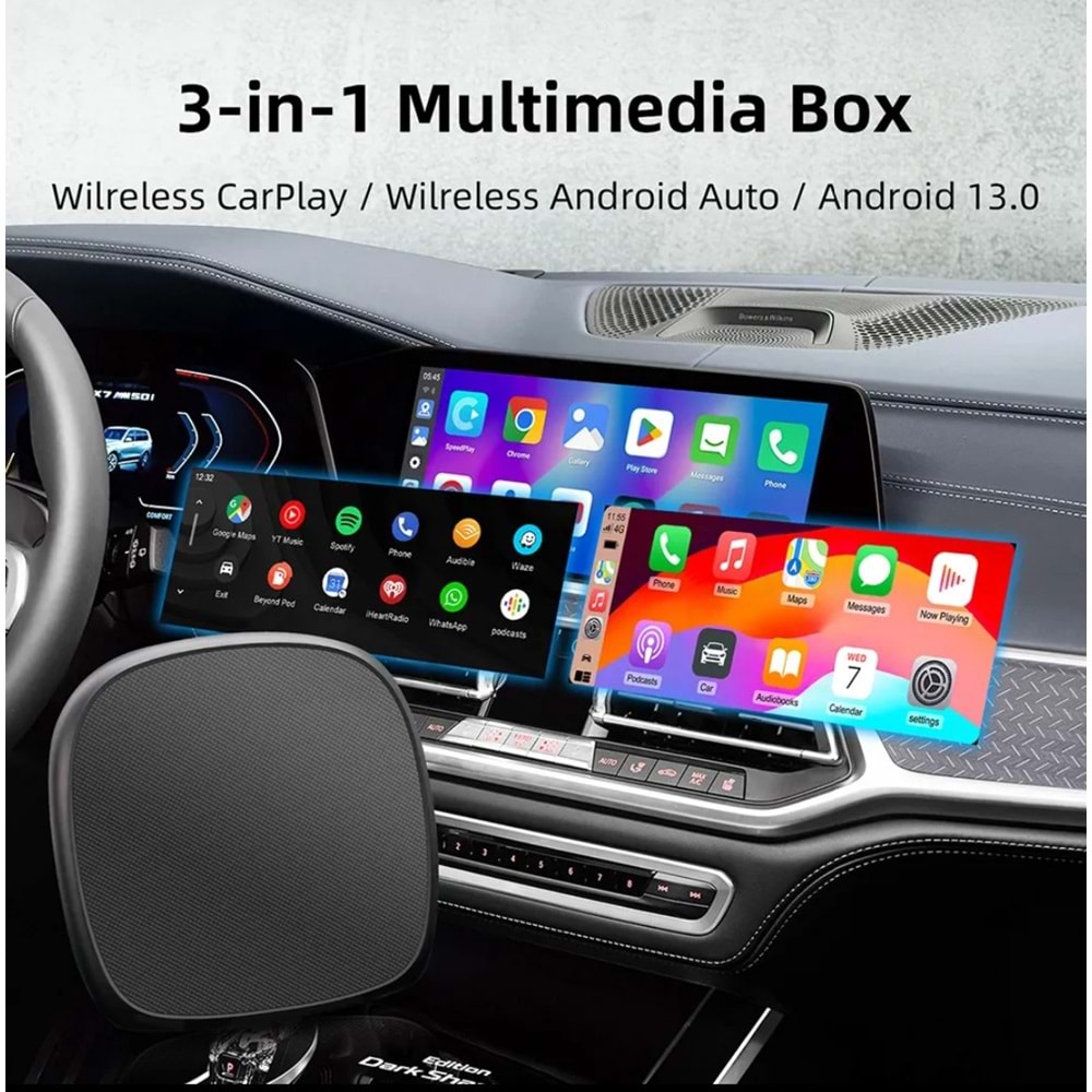 SMART PARNER RM-KPL070 4+64GB KABLOSUZ CAR PLAY/ ANDROID OTO ADAPTÖRÜ