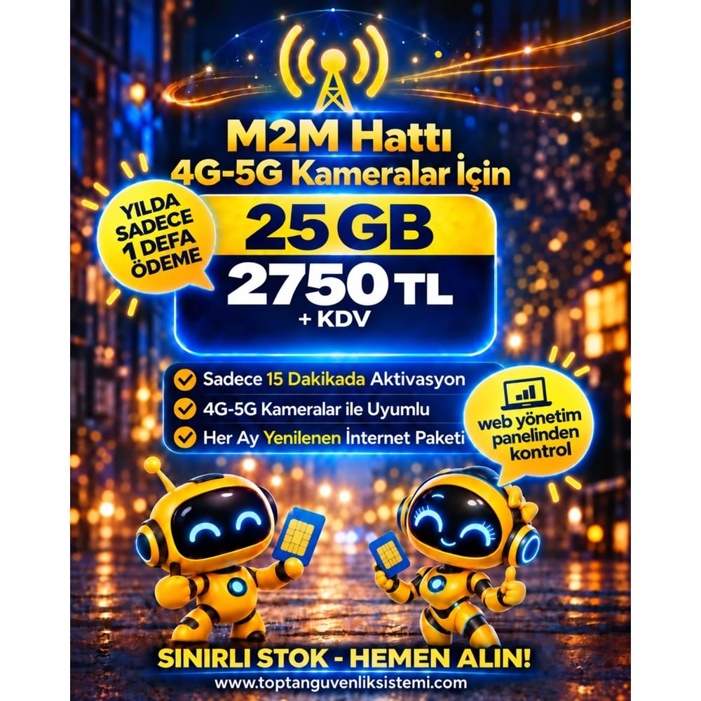TR KAPSAMLI M2M-IOT 25 GB 1 YILLIK DATA HATTI