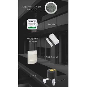 DELSA MAK-1 WİFİ-ZIGBEE-RF-KURU KONTAK GİRİŞ AKILLI ALARM VE OTOMASYON EKRANI