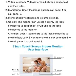 SECURITECH 4 TEL 7 INCH VİLLA TİPİ İNTERKOM SETİ SKY-LNX-M72T4W-4W+SKY-LNX-P5-4W
