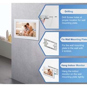 SECURITECH 4 TEL 7 INCH VİLLA TİPİ İNTERKOM SETİ SKY-LNX-M72T4W-4W+SKY-LNX-P5-4W