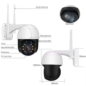 SECURITECH 5008-N8 3 MP MİNİ P-T SPEED DOME WİFİ KAMERA(B18)(E24)