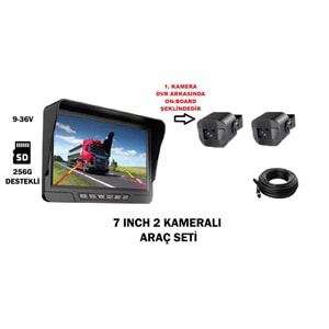 SECURITECH MODEL D06PLUS 7 INCH EKRAN DVR 2 KAMERALI ARAÇ KAMERA SETİ
