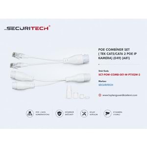 POE COMBİNER SET ( TEK CAT5/CAT6 2 POE IP KAMERA) (E49) (A81)