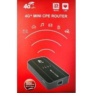 SOLIDFAST WİFİ 6 1 ETH. ÇIKIŞ 4G TAŞINABİLİR 3000MAH PİLLİ 150M 2.4G-EU-BAND WİFİ MODEM(A48)