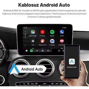 SMART PARNER RM-KPL062B 2+32GB KABLOSUZ CAR PLAY/ ANDROID OTO ADAPTÖRÜ