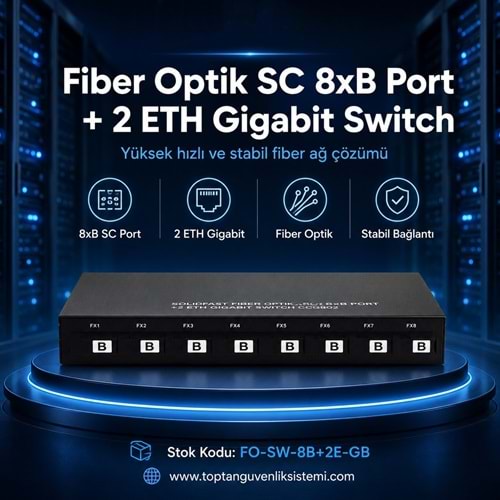 SOLIDFAST FIBER OPTİK SC 8xB PORT +2 ETH GIGABIT SWITCH CCG802
