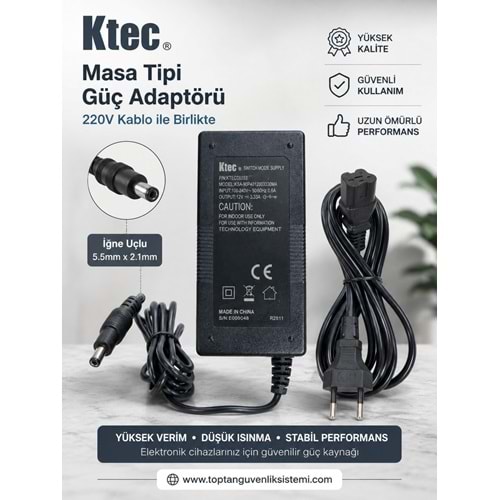 KTEC 12 V - 3,33 AMPER MASA TİPİ