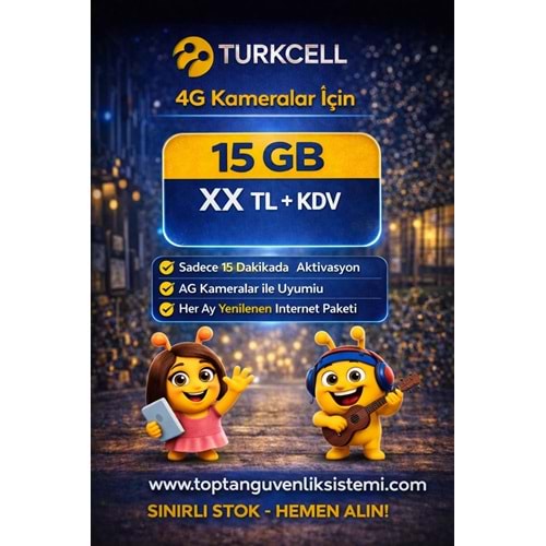 TURKCELL M2M-IOT 15 GB 1 YILLIK DATA HATTI