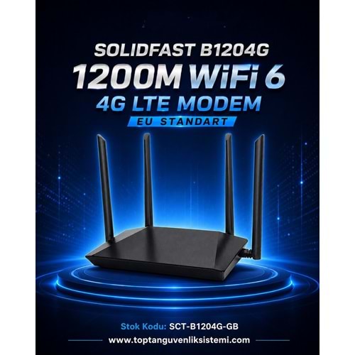 SOLIDFAST B1204G 1200M WİFİ 6 4G LTE MODEM EU STANDART