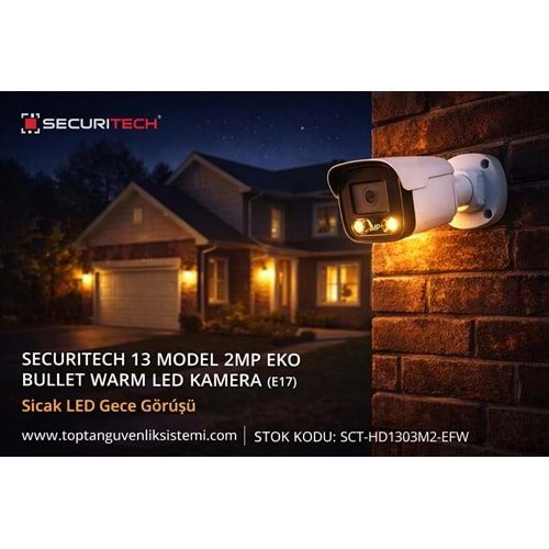 SECURITECH 13 MODEL 2MP EKO BULLET WARM LED KAMERA(E17)