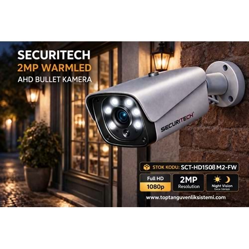 SECURITECH 2MP WARMLED M.K. AHD BULLET KAMERA (E18) (B17)(B14)