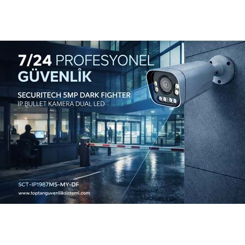 SECURITECH 5MP DARK FIGHTER IP BULLET KAMERA DUAL LED