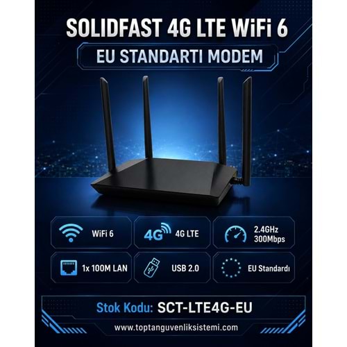 SOLIDFAST 4G LTE WİFİ 6 EU STANDARTI MODEM