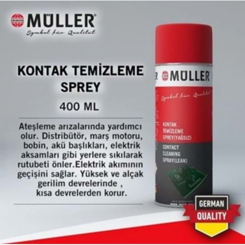 MÜLLER KONTAK TEMİZLEME SPREYİ YAĞSIZ 400ML