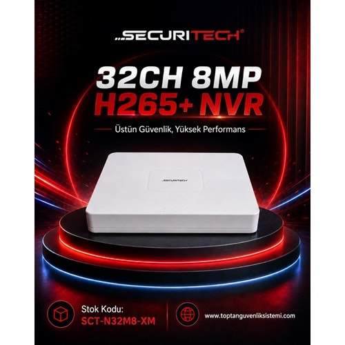 SECURITECH 32CH 8MP H265+ NVR
